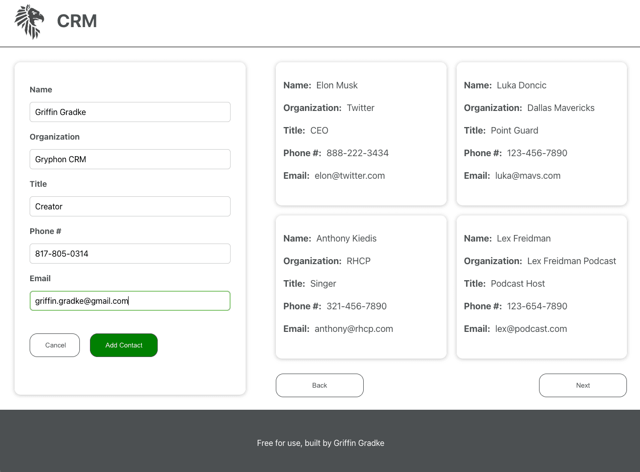 CRM Project Preview